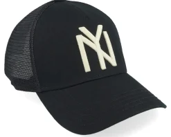 New York Black Yankees Nl Archive Valin Black Trucker - American Needle