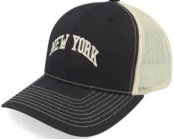 New York Black/Gold Stone Contrast Stitch Trucker - Iconic