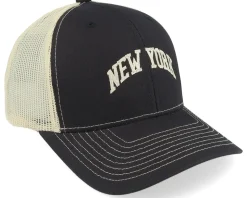 New York Black/Gold Stone Contrast Stitch Trucker - Iconic
