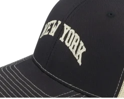 New York Black/Gold Stone Contrast Stitch Trucker - Iconic