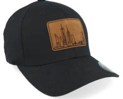 New York City Wide Engrave Patch Black Flexfit - Iconic