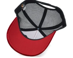 New York Gold Patch Velvet Red/Black A-frame Trucker - Calza Pennello