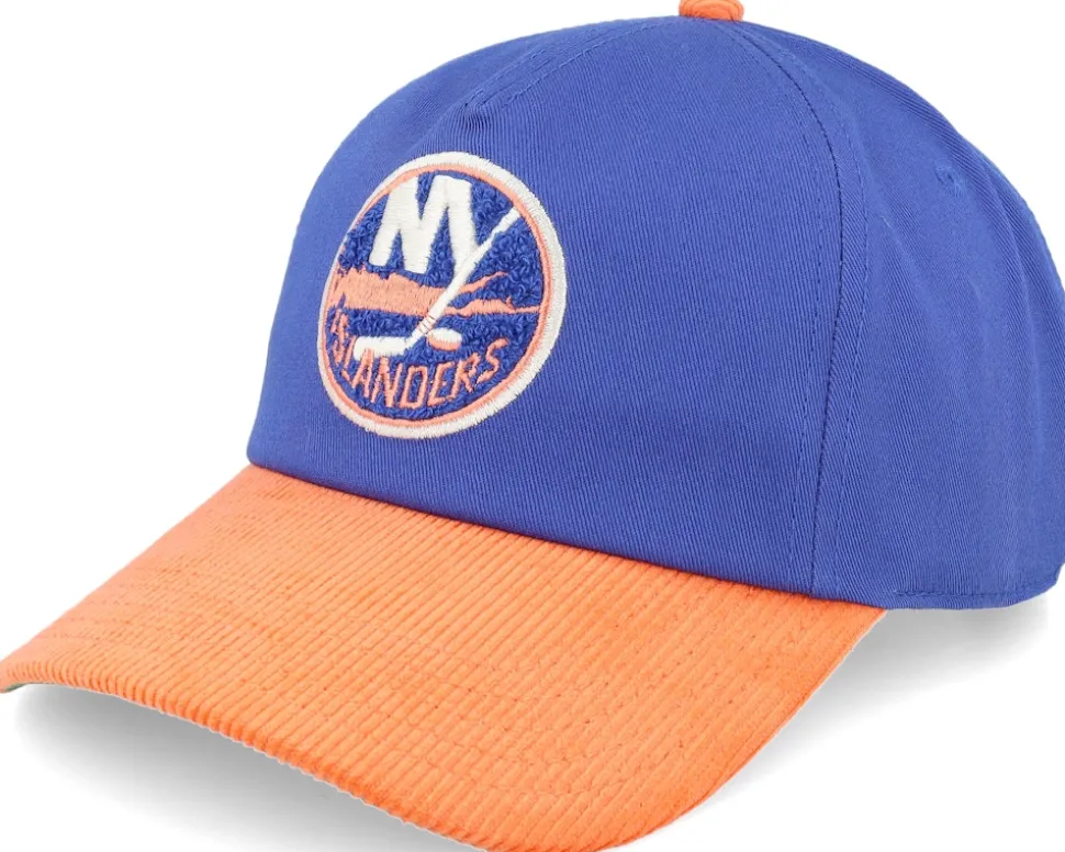 New York Islanders Burnett Blue/Orange Corduroy A-frame Adjustable - American Needle