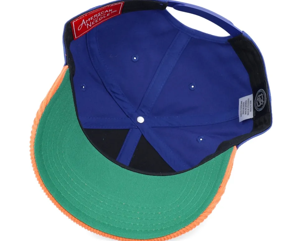 New York Islanders Burnett Blue/Orange Corduroy A-frame Adjustable - American Needle