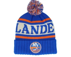 New York Islanders Pillow Line Knit Royal/Ivory/Orange Pom - American Needle
