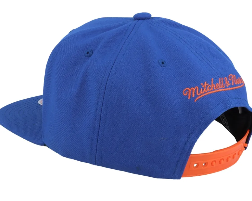 New York Islanders Retro Lock Up Blue Snapback - Mitchell & Ness