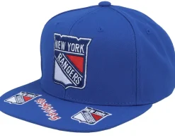 New York Islanders Retro Lock Up Blue Snapback - Mitchell & Ness