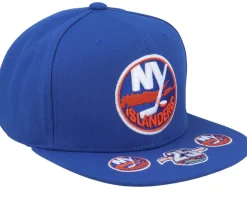 New York Islanders Vintage Hat Trick Blue Snapback - Mitchell & Ness
