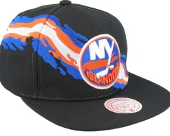 New York Islanders Vintage Paintbrush Black Snapback - Mitchell & Ness