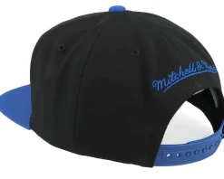 New York Knicks Cross Check Black/Blue Snapback - Mitchell & Ness