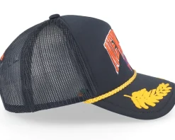 New York Knicks Gold Leaf Hwc Black Trucker - Mitchell & Ness