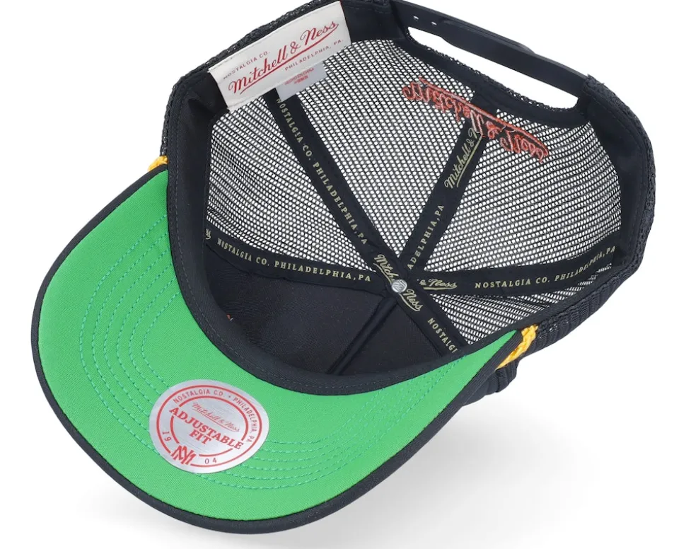 New York Knicks Gold Leaf Hwc Black Trucker - Mitchell & Ness