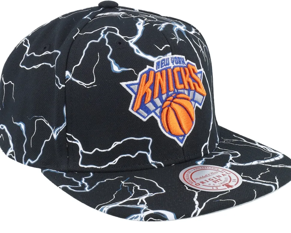 New York Knicks Storm Season Black Snapback - Mitchell & Ness