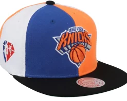 New York Knicks Team Era Pinwheel Orange/Black Snapback - Mitchell & Ness
