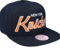 New York Knicks Team Script 2.0 Black Snapback - Mitchell & Ness