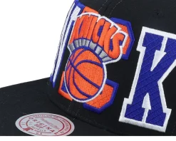 New York Knicks Varsity Bust Black Snapback - Mitchell & Ness