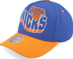 New York Knicks Wavy Pro Blue/Orange A-frame Adjustable - Mitchell & Ness