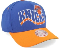 New York Knicks Wavy Pro Blue/Orange A-frame Adjustable - Mitchell & Ness