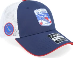 New York Rangers Authentic Pro Draft Podium Black/White Trucker - Fanatics