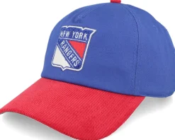New York Rangers Burnett Blue/Red Corduroy A-Frame Adjustable - American Needle