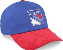 New York Rangers Burnett Blue/Red Corduroy A-Frame Adjustable - American Needle