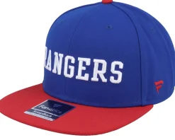 New York Rangers Iconic Color Blocked Deep Royal/Red Snapback - Fanatics