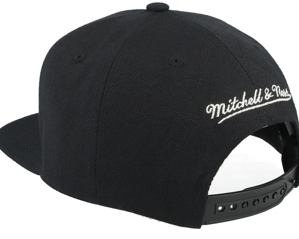 New York Rangers Line Work Vintage Black Snapback - Mitchell & Ness