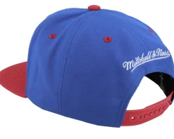 New York Rangers Transcript Royal/Red Snapback - Mitchell & Ness
