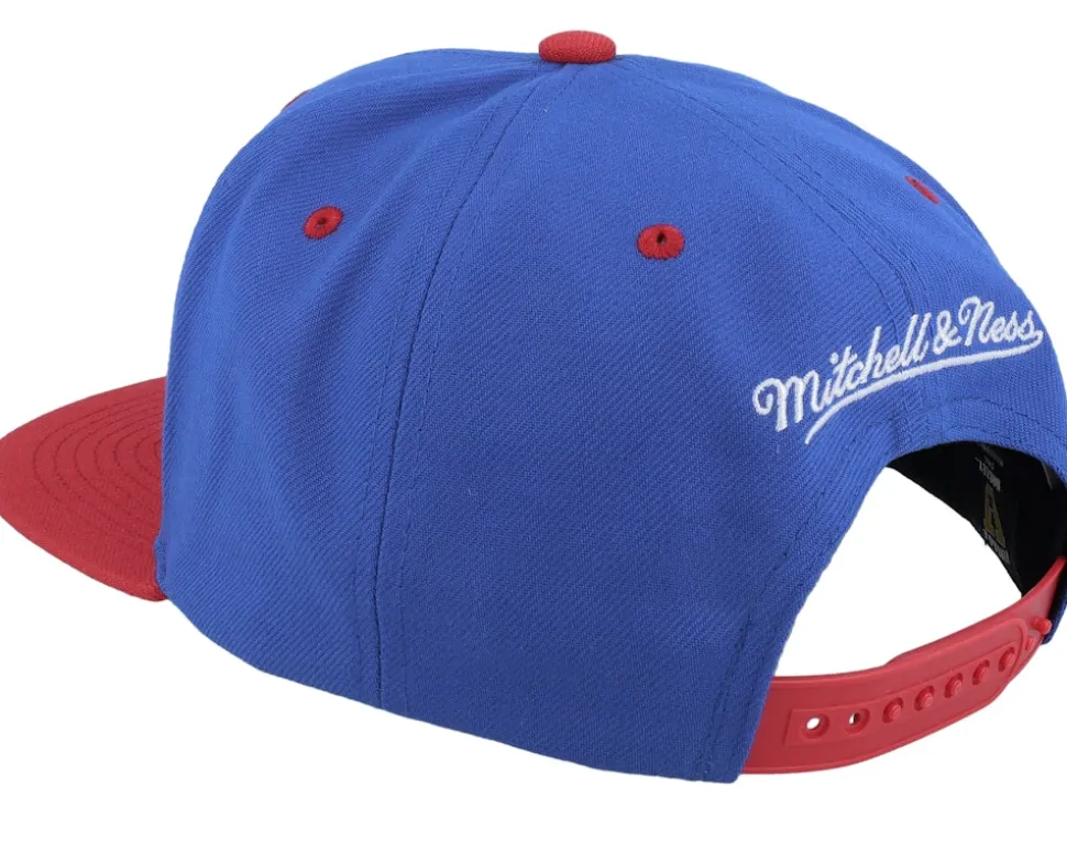 New York Rangers Transcript Royal/Red Snapback - Mitchell & Ness