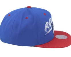 New York Rangers Transcript Royal/Red Snapback - Mitchell & Ness