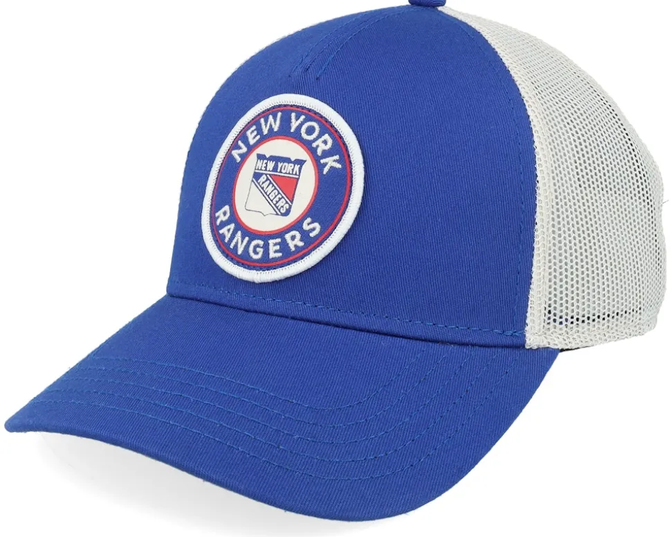 New York Rangers Valin White/Blue A-frame Trucker - American Needle
