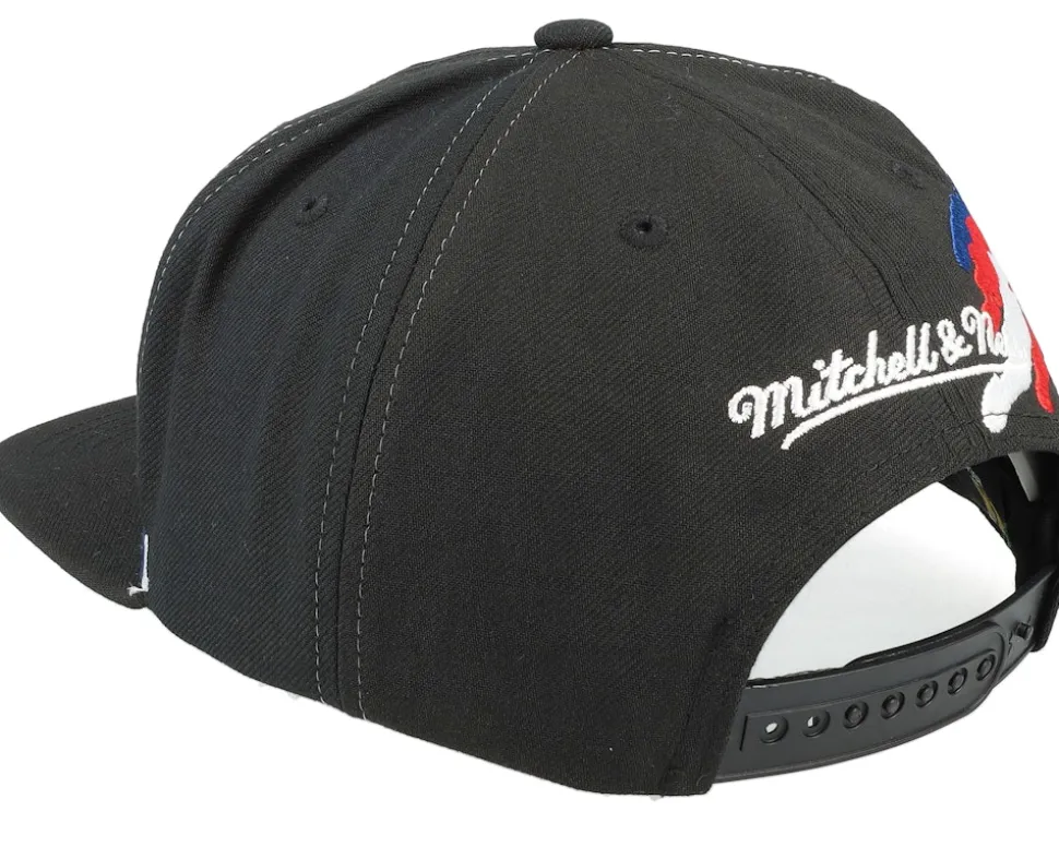 New York Rangers Vintage Paintbrush Black Snapback - Mitchell & Ness