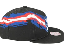 New York Rangers Vintage Paintbrush Black Snapback - Mitchell & Ness
