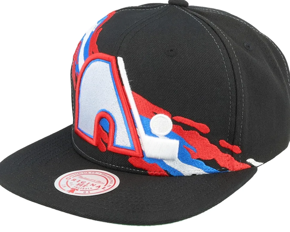 New York Rangers Vintage Paintbrush Black Snapback - Mitchell & Ness
