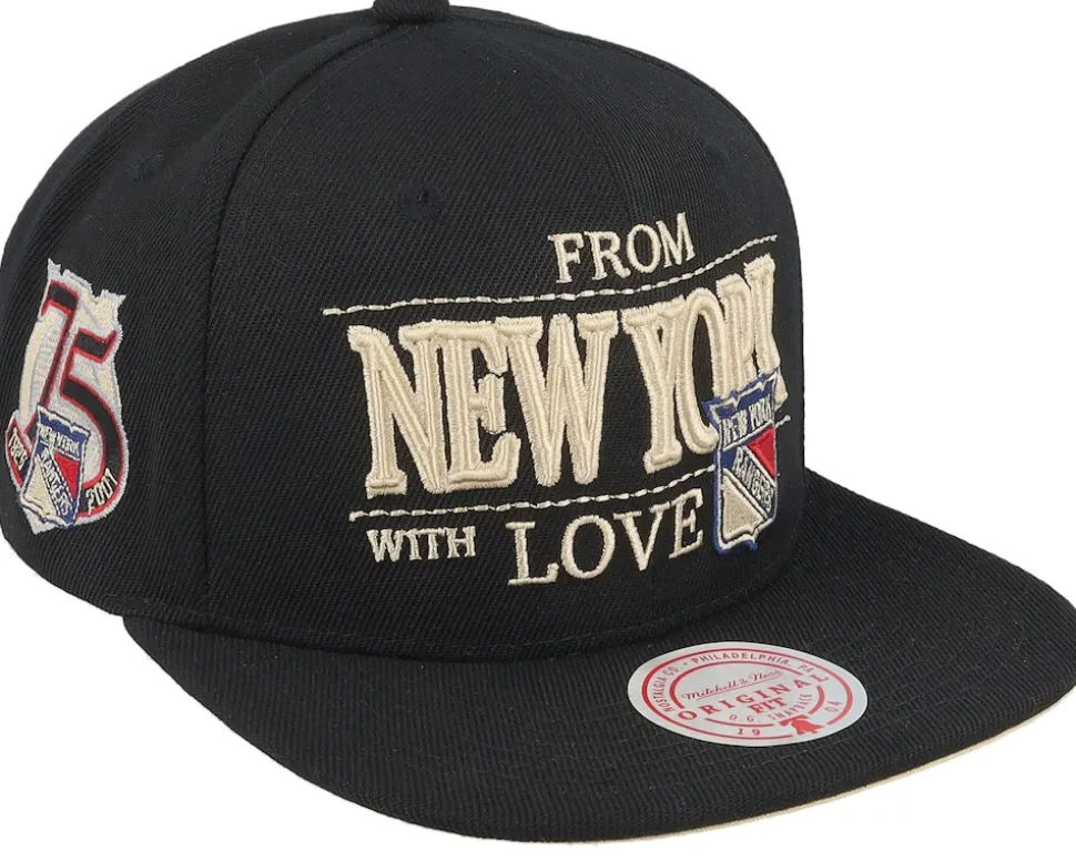 New York Rangers With Love Black Snapback - Mitchell & Ness