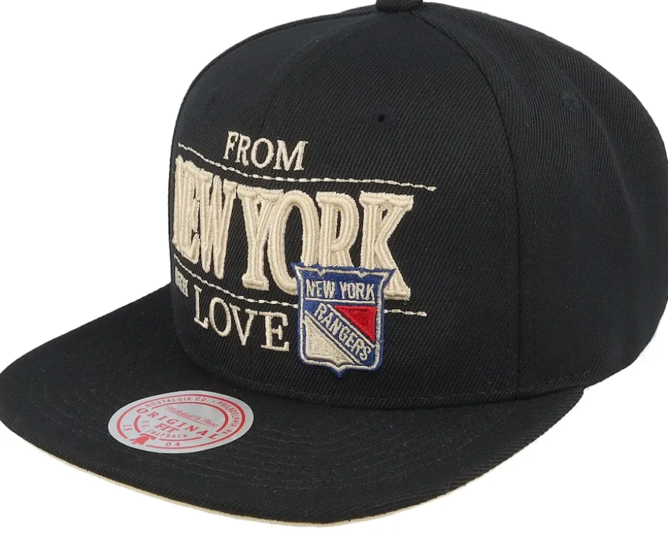 New York Rangers With Love Black Snapback - Mitchell & Ness