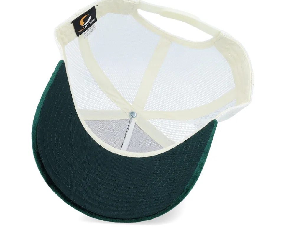 New York Silver Patch Velvet Green/Ivory A-Frame Trucker - Calza Pennello