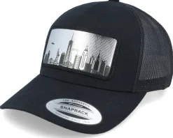 New York Silver Patck Black A-frame Trucker - Iconic