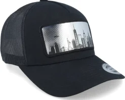 New York Silver Patck Black A-frame Trucker - Iconic