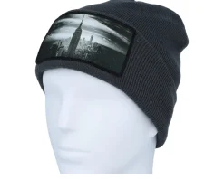 New York Skyscraper Beanie Graphite Grey Cuff - Calza Pennello