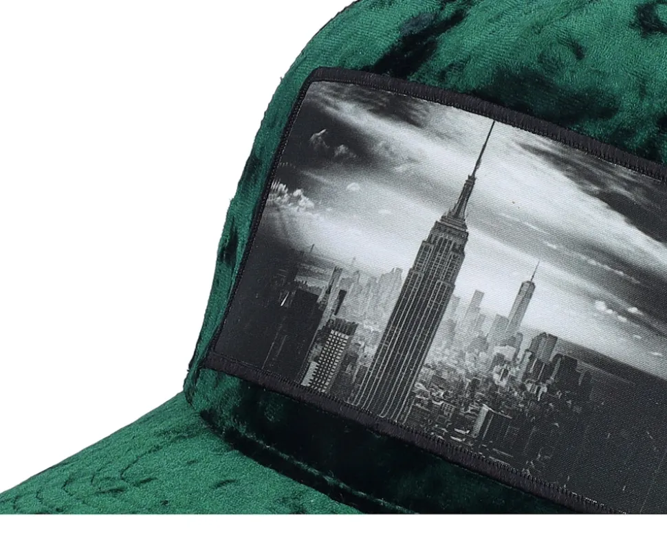 New York Skyscraper Velvet Green/Black A-frame - Calza Pennello