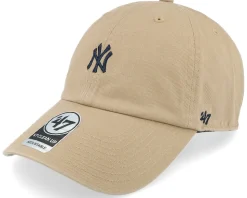 New York Yankees Base Runner Clean Up Khaki Dad Cap - 47 Brand