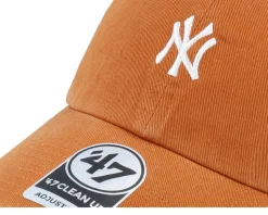 New York Yankees Base Runner Clean Up Burnt Orange Dad Cap - 47 Brand