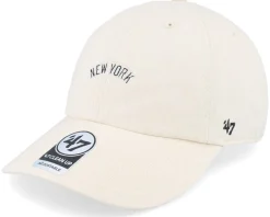 New York Yankees Base Runner Script Clean Up Natural Dad Cap - 47 Brand