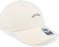 New York Yankees Base Runner Script Clean Up Natural Dad Cap - 47 Brand