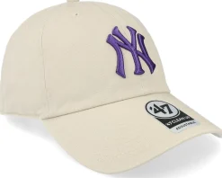 New York Yankees Clean Up Bone Dad/Purple Cap - 47 Brand
