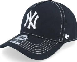 New York Yankees Contrast Stitch Mvp Dt Black/White A-frame Adjustable - 47 Brand