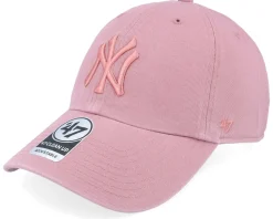 New York Yankees MLB Clean Up Cap Mauve Dad Cap - 47 Brand