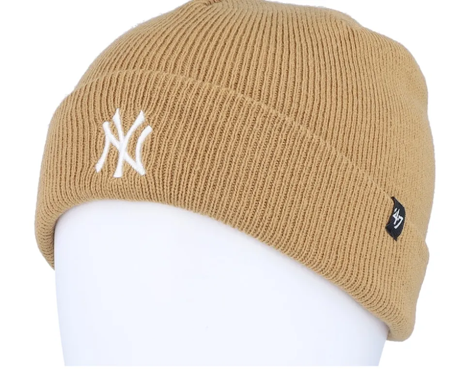New York Yankees MLB Randle Camel Short Beanie - 47 Brand