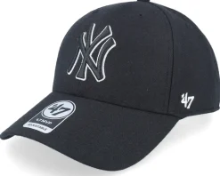 New York Yankees Mvp Black/Black Adjustable - 47 Brand